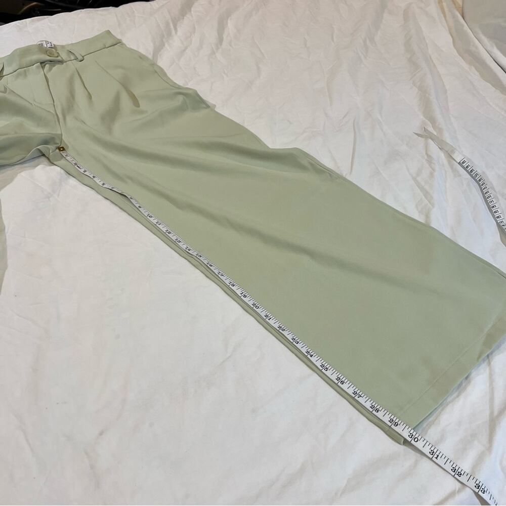 Princess Polly Huxley High Waist Wide Leg Pant size 8 Light Green - Picture 9 of 15